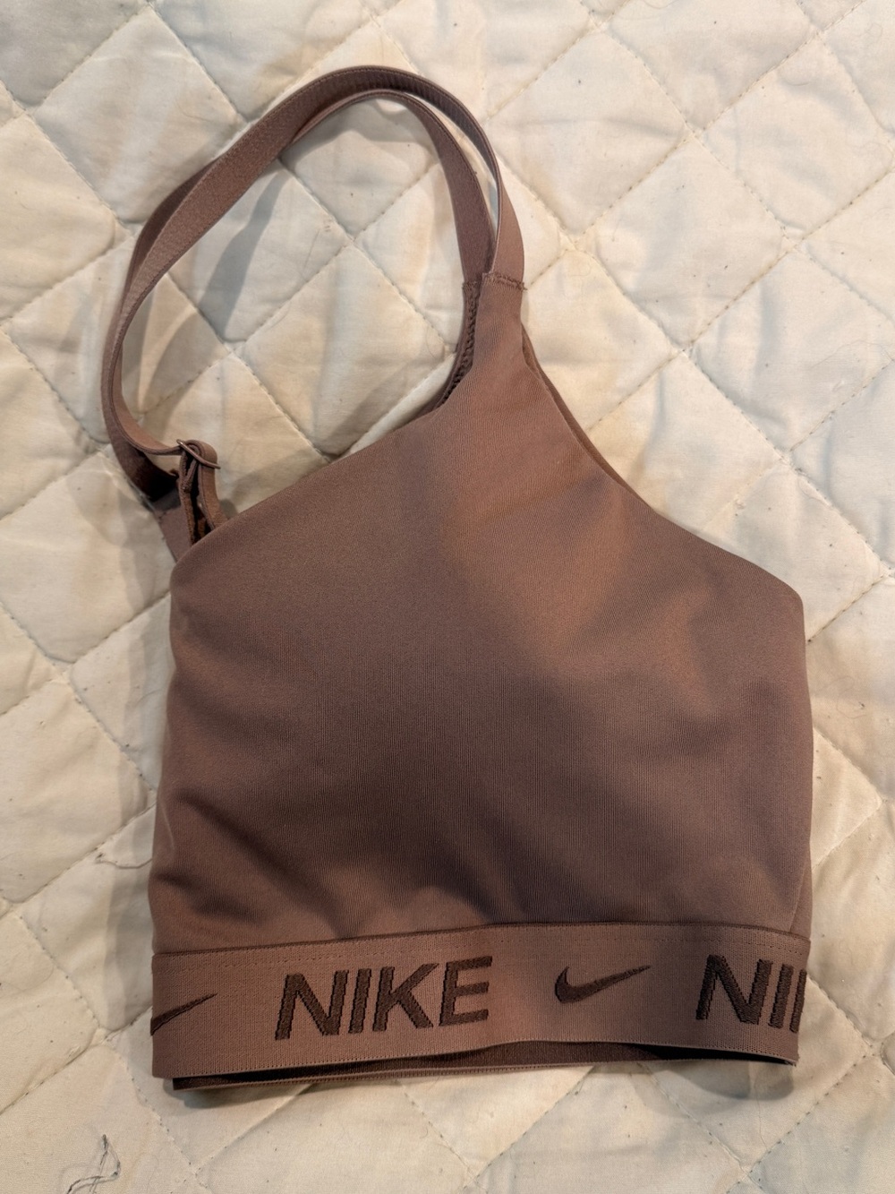 Nike Tan/Brown Sports Bra and 5 inch Spandex set - Picture 3 of 5